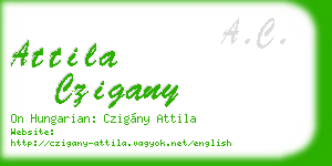 attila czigany business card
